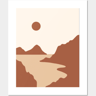 Beach organic sunset minimal Posters and Art